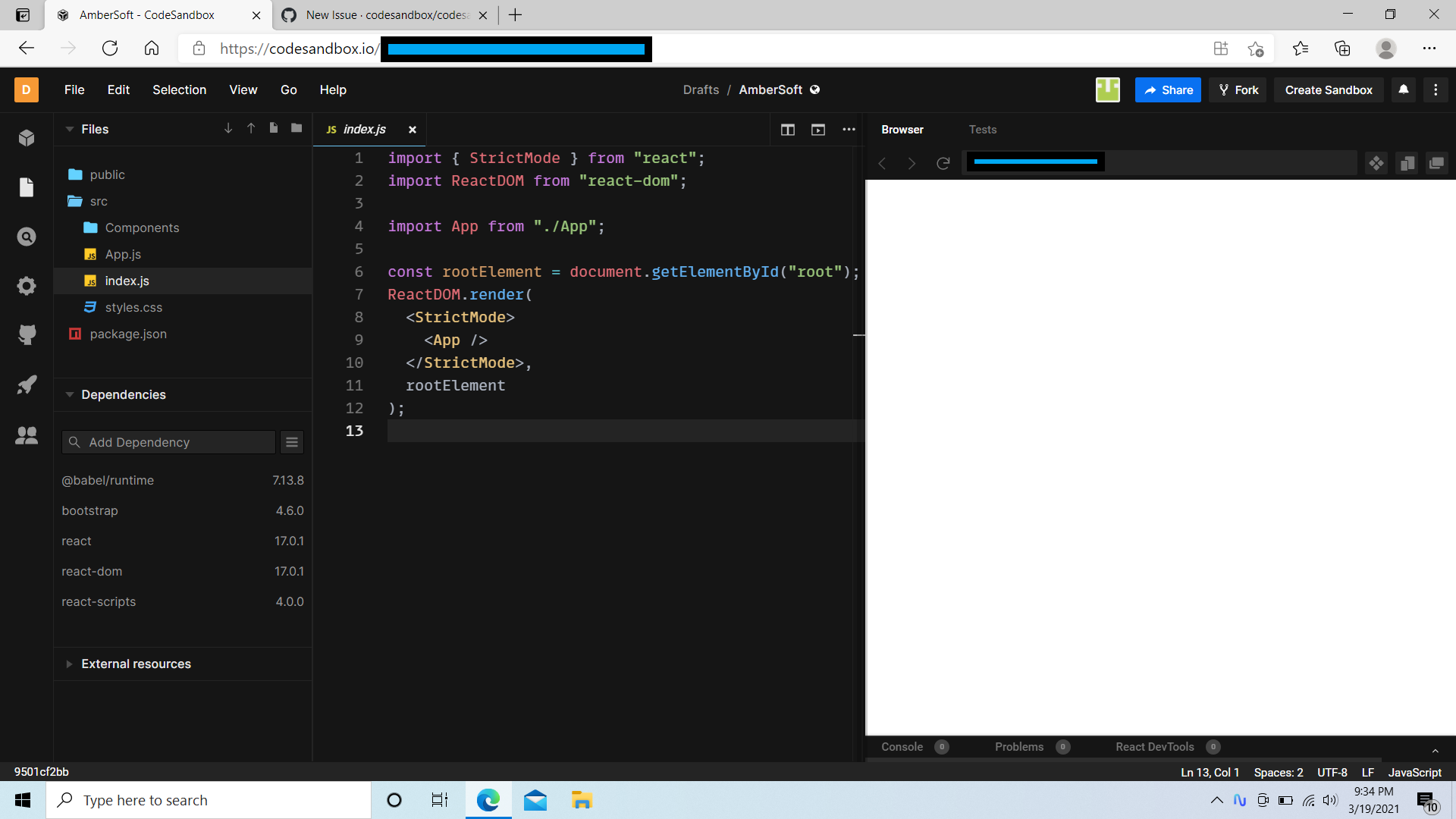 Magically not rendering my react components, the next day I opened my ...