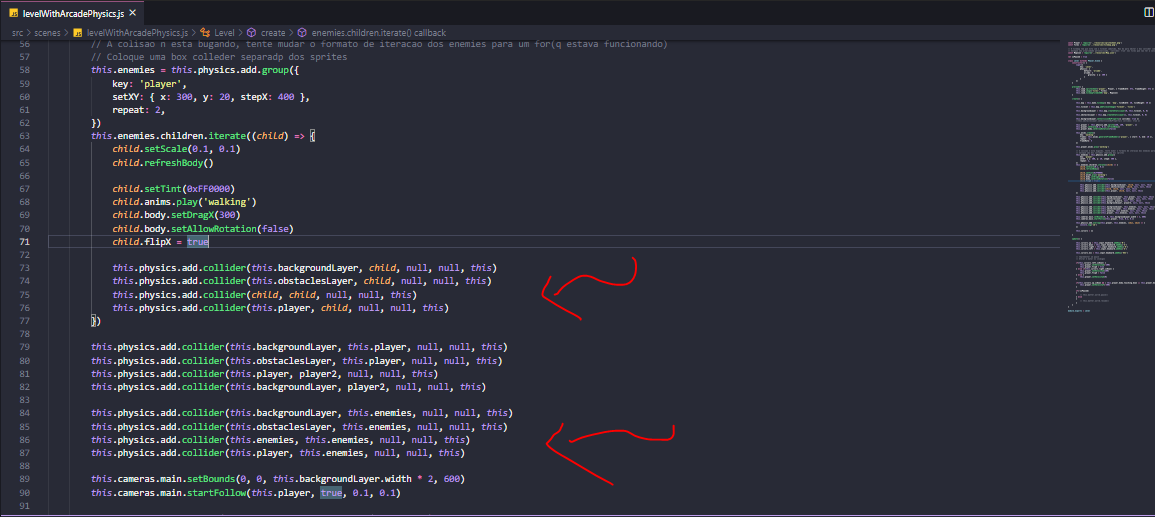 Bug in the Collision between a Player Sprite and a Non-Static Group of ...