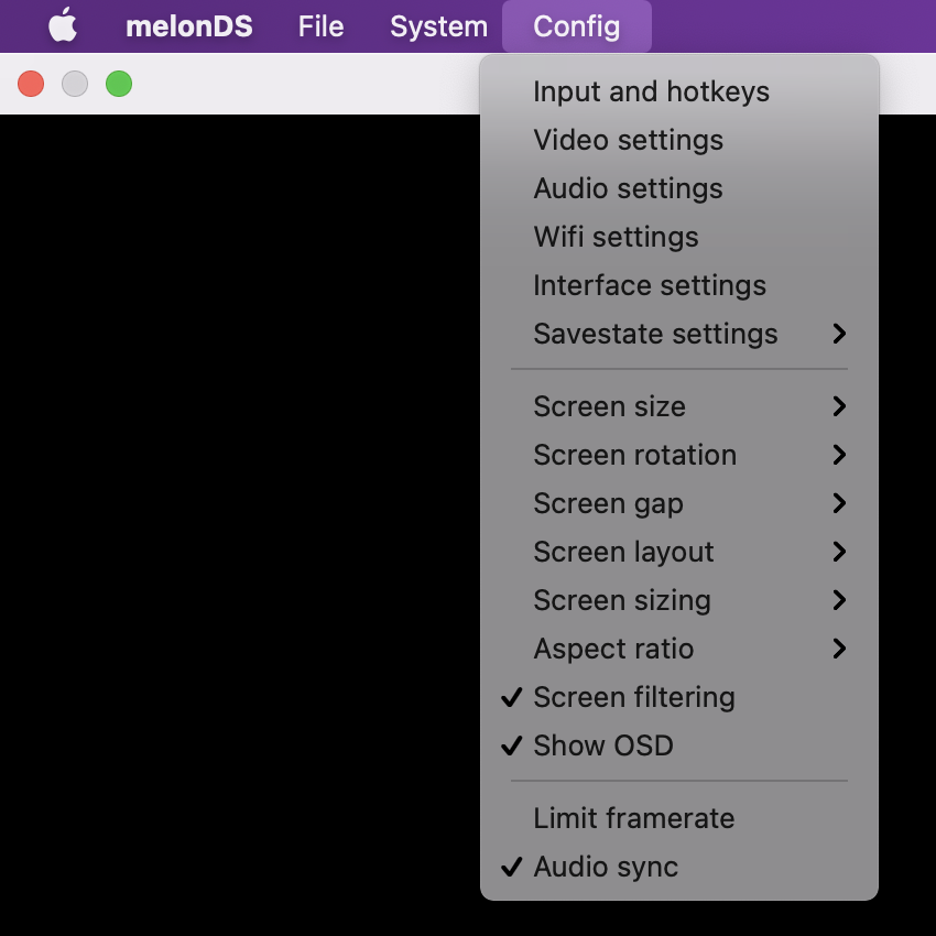 Emu settings are missing in melonDS 0.9.2 · Issue 1077 · melonDSemu