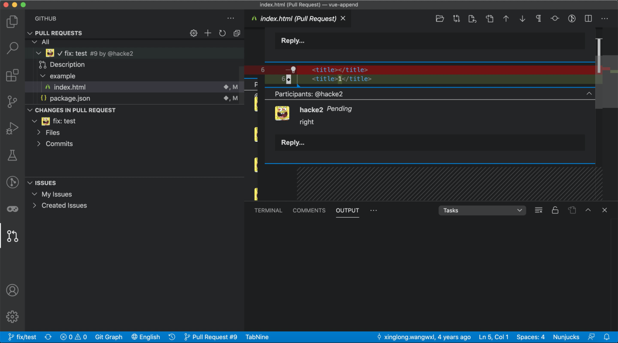comment widget display in left side editor in inline view · Issue ...