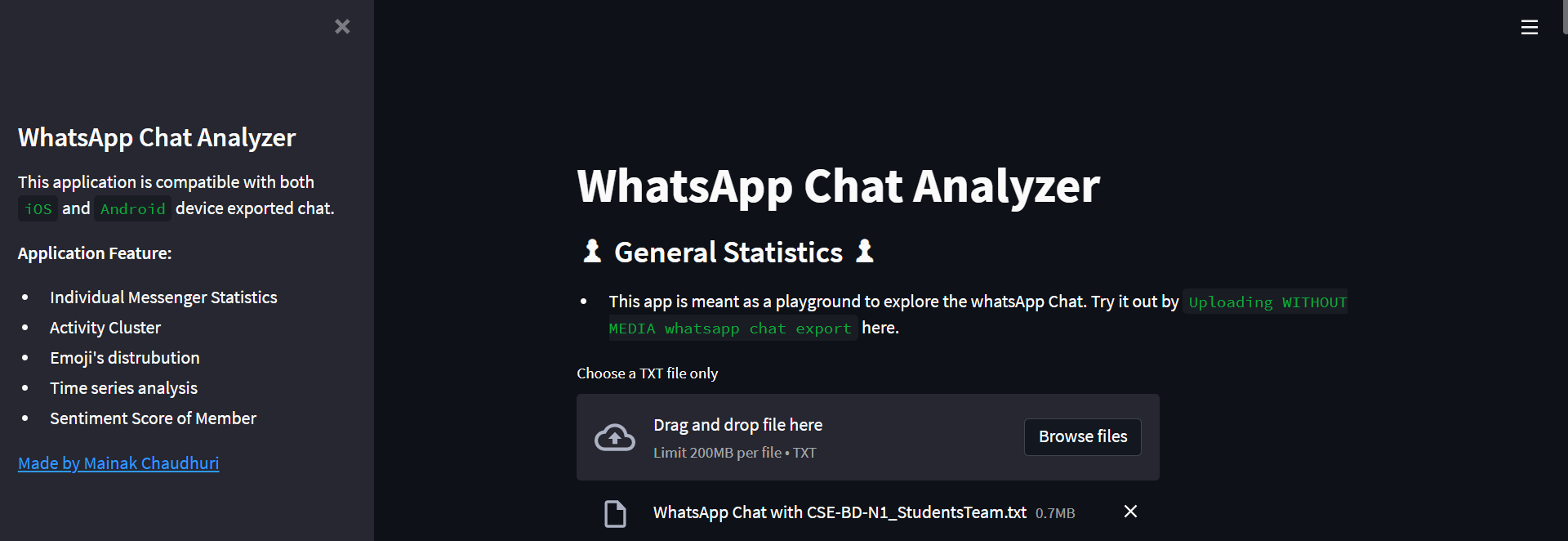 GitHub - MainakRepositor/WhatsApp-Chat-Analyser: Analyse Whatsapp chats ...