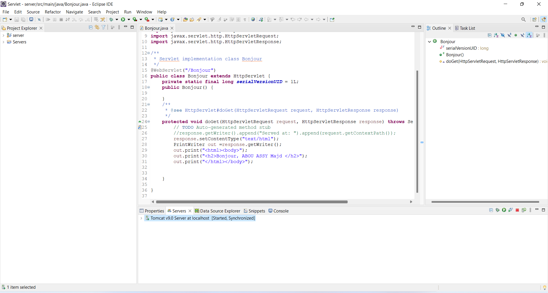 GitHub - majdabouassy/java-Servlet-devoir1: Implémentation et ...
