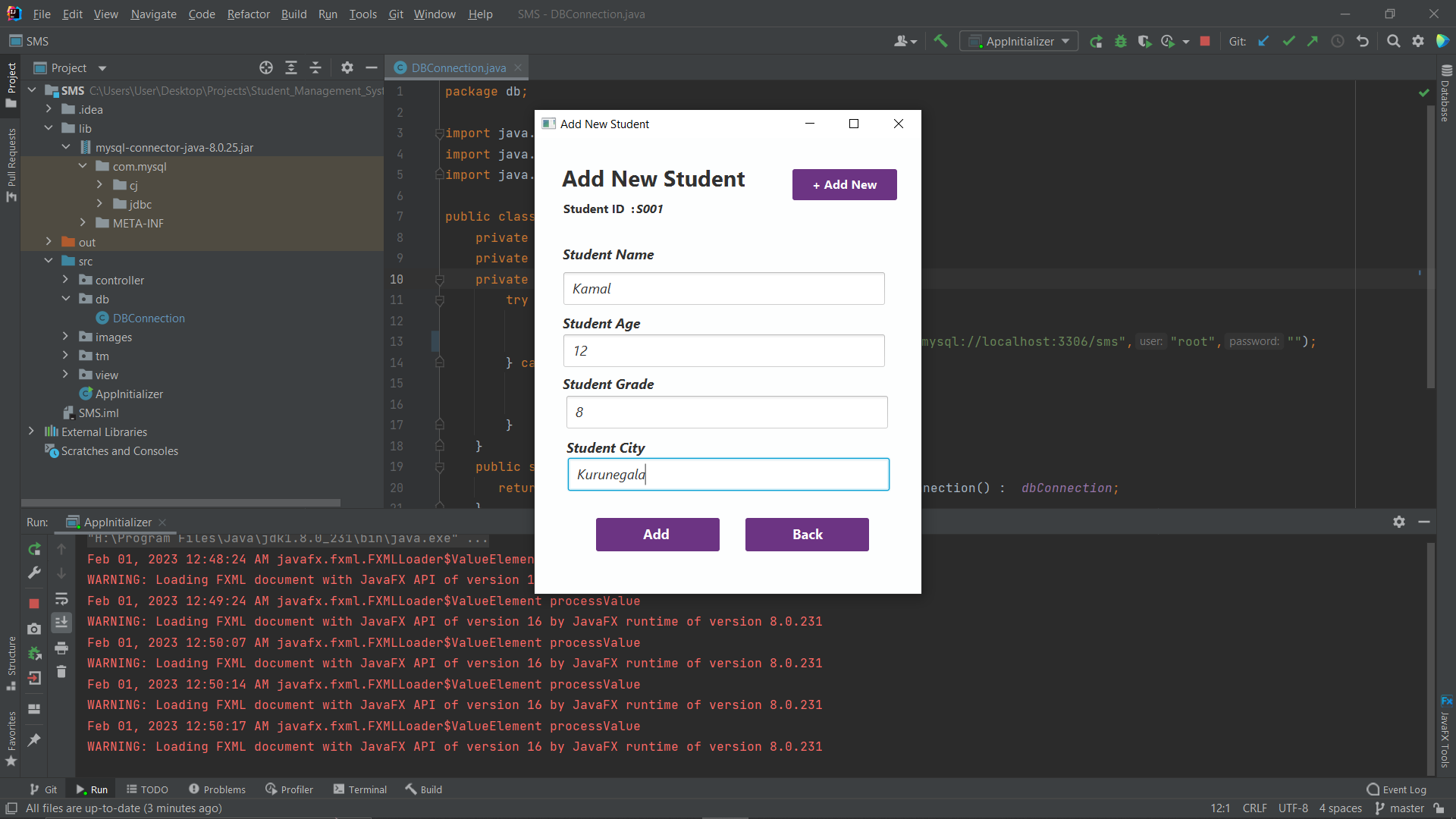 GitHub - ushan1996/Student_Management_Java_Stand-Alone: Developed Stand ...