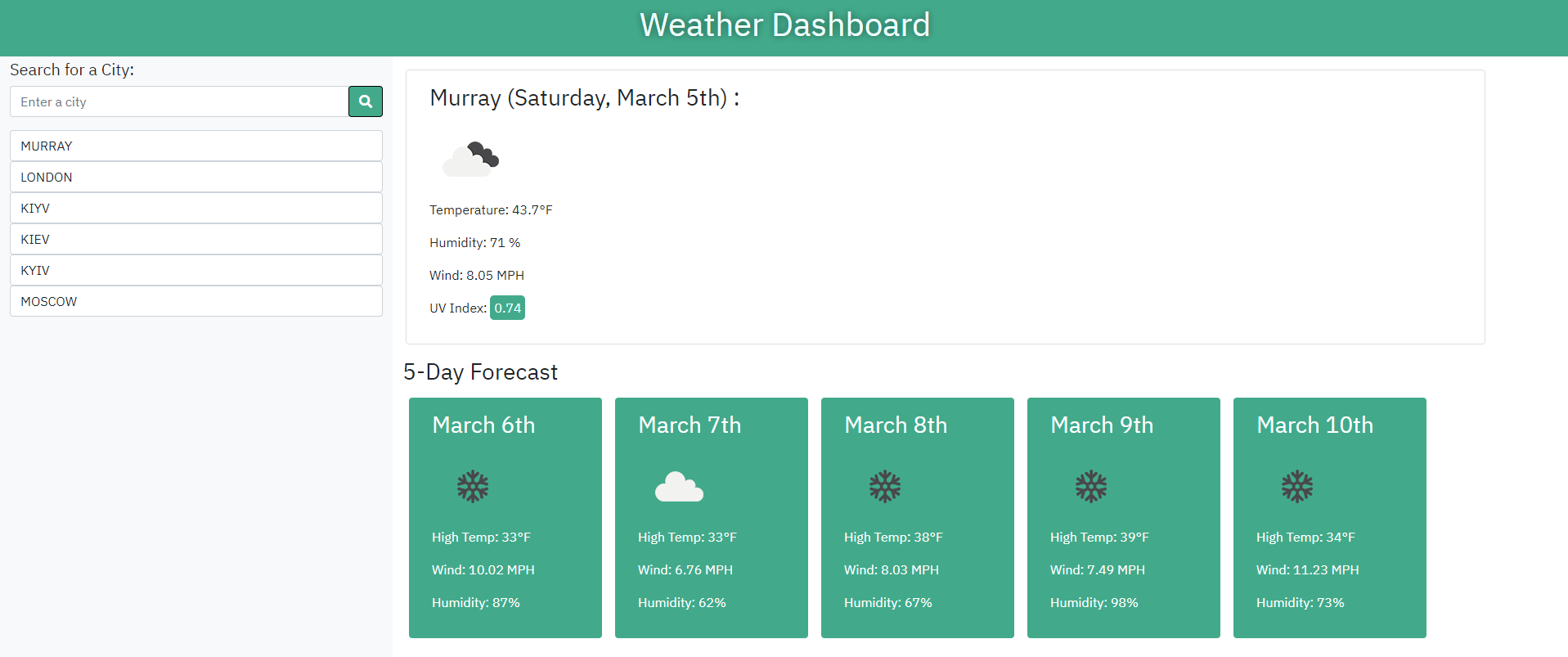 GitHub - mccrown/weather-dashboard