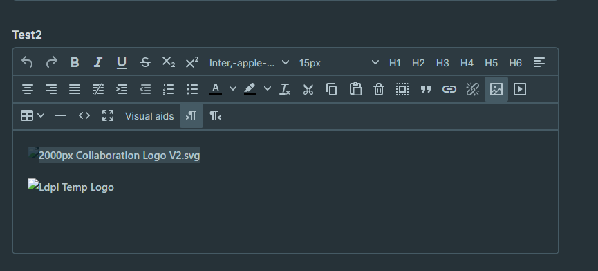 Images broken after adding to the WYSIWYG editor · Issue #11899 ...