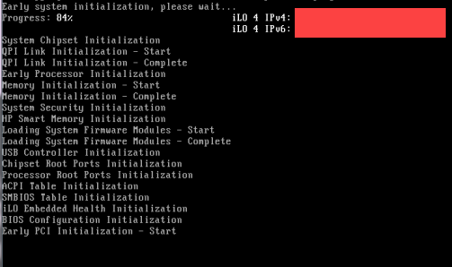 Image from physical server booting