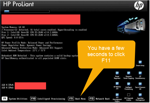 Boot menu Spash Screen