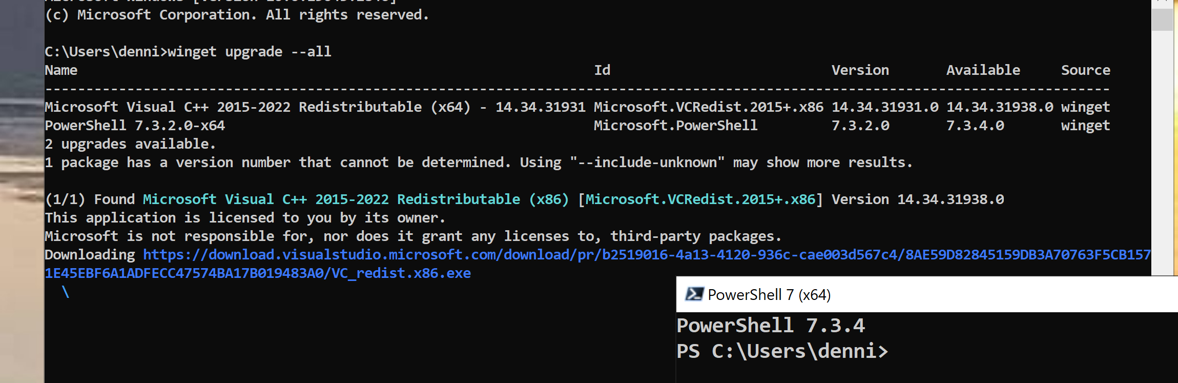 Winget Tries To Install New Powershell But The Version Is Already 