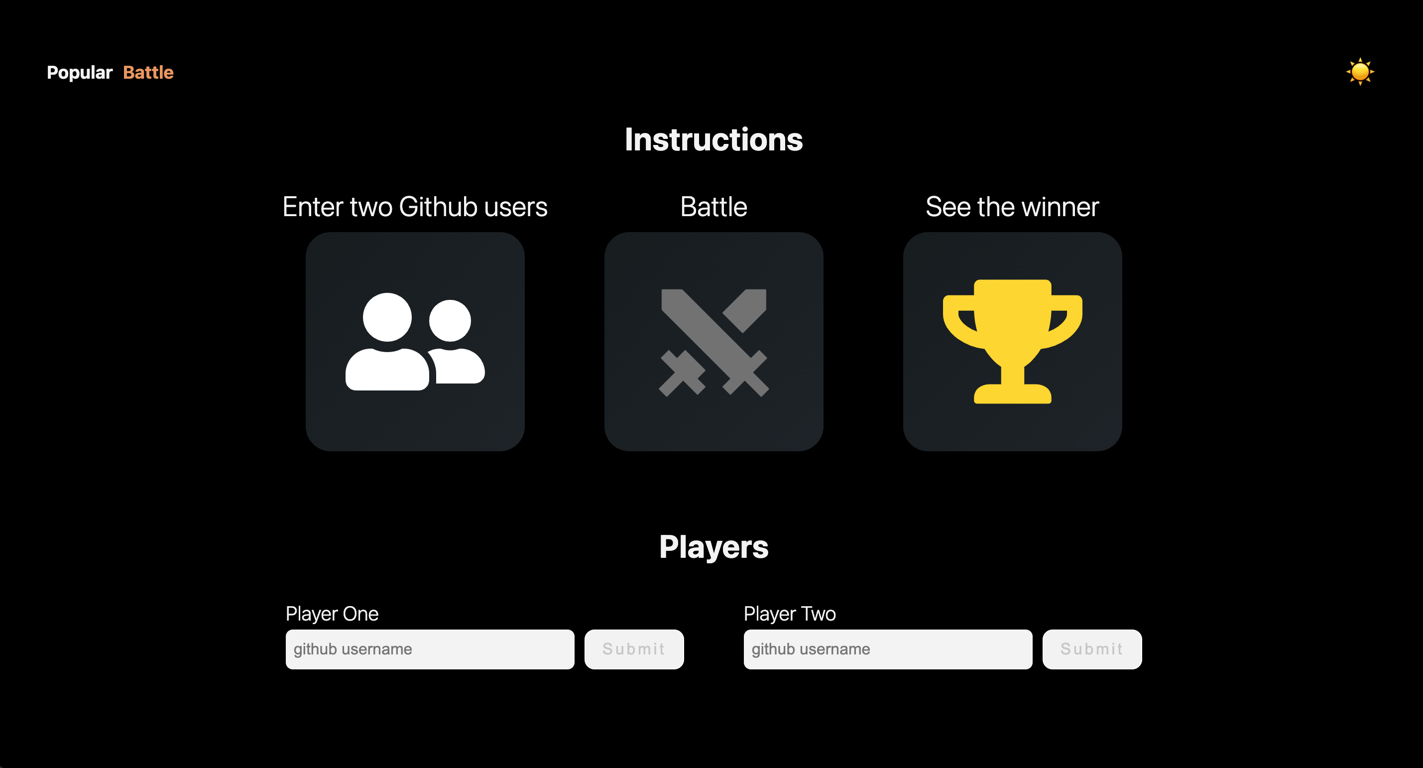 GitHub - koeq/github-battle: applications that lets you battle your ...