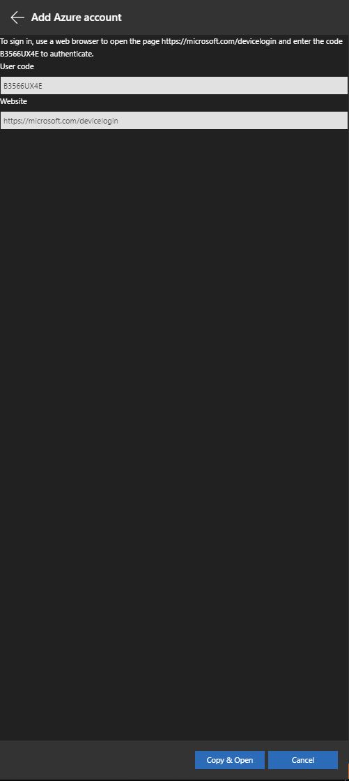 Add Azure Account dialog regression · Issue #4980 · microsoft ...