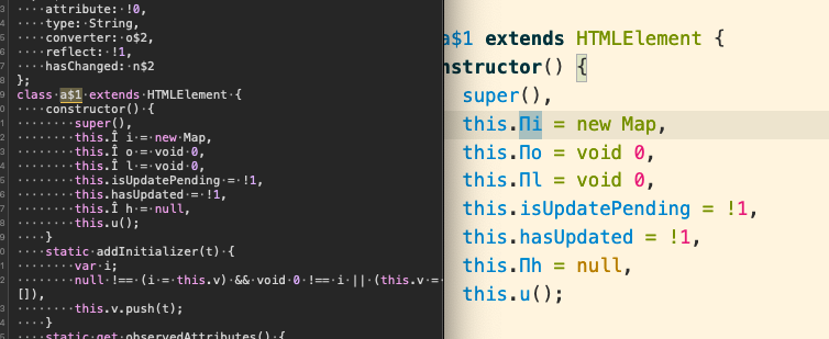 Greek symbols result in "SyntaxError: Unexpected identifier 'i ...