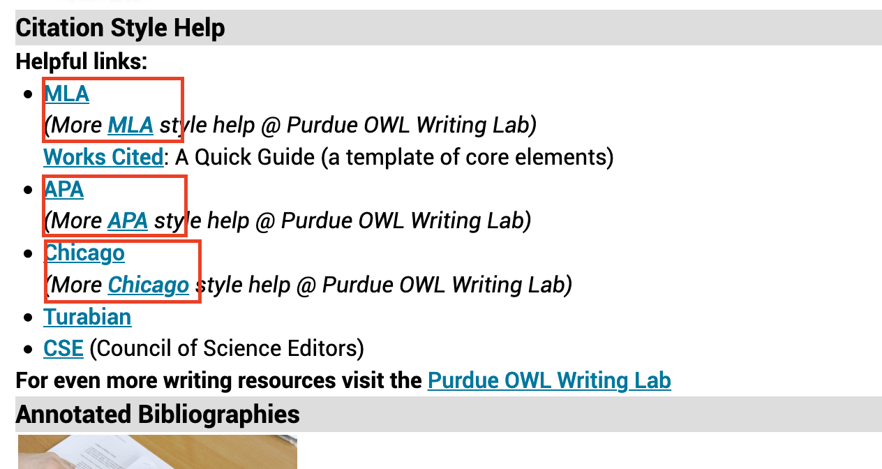 Start Your Research LibGuide: Link text used for multiple different ...
