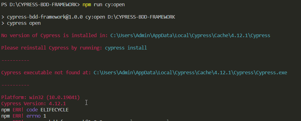 No Version Of Cypress Is Installed Issue 8228 Cypress Io Cypress No Version Of Cypress Is Installed Issue 8228 Cypress Io Cypress