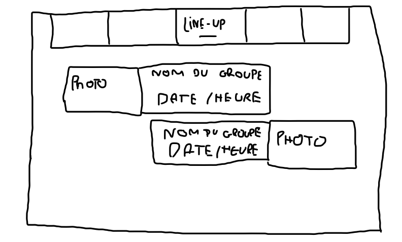 maquette line-up