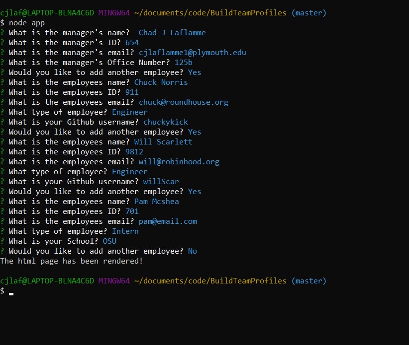 GitHub - cjlaflamme1/BuildTeamProfiles: Generate HTML/CSS profiles for ...