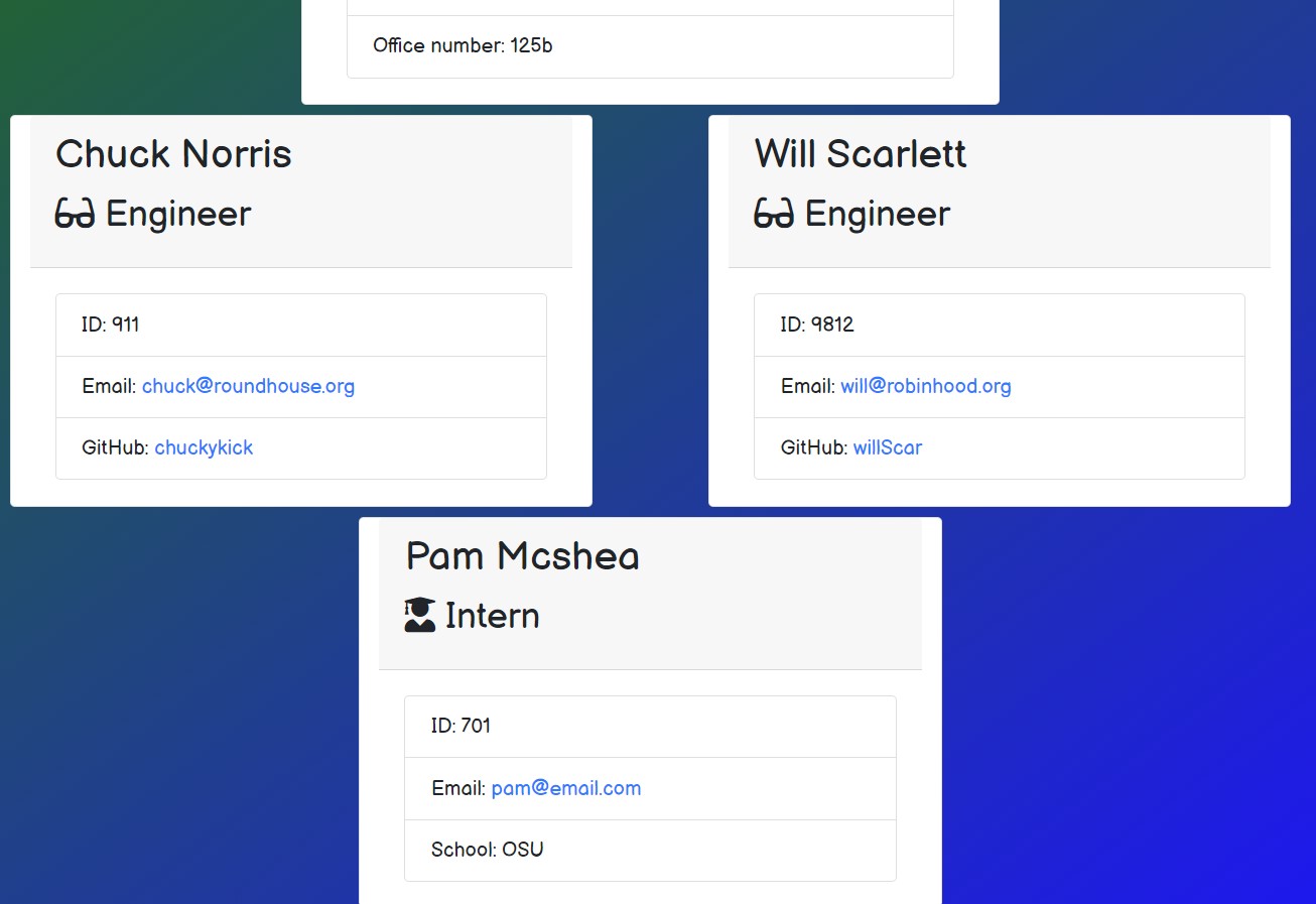 GitHub - cjlaflamme1/BuildTeamProfiles: Generate HTML/CSS profiles for ...