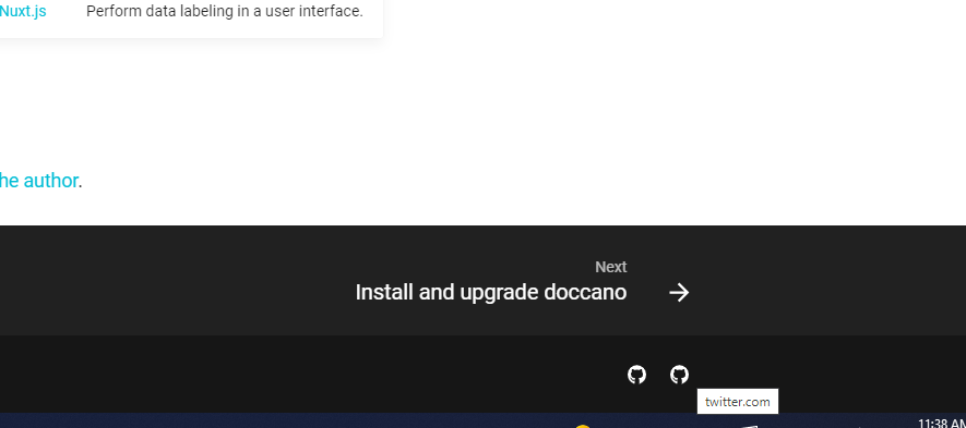 The site shows twice github instead of twitter · Issue #1914 · doccano ...