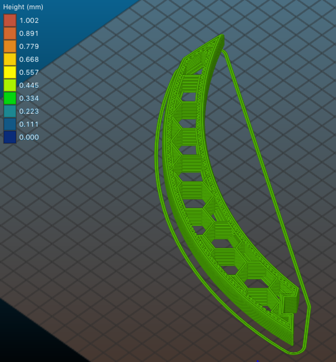 infill and first top layer height at 1mm even though I'm asking for 0 ...