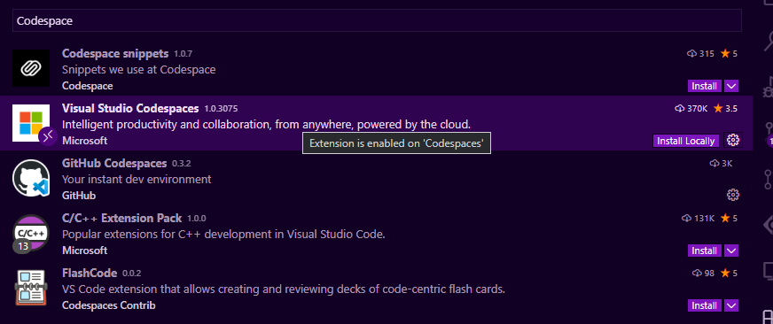 Visual Studio Codespaces Extensions Is Installed But Doesn t Show Up In Visual Studio Codespaces Extensions Is Installed But Doesn t Show Up In
