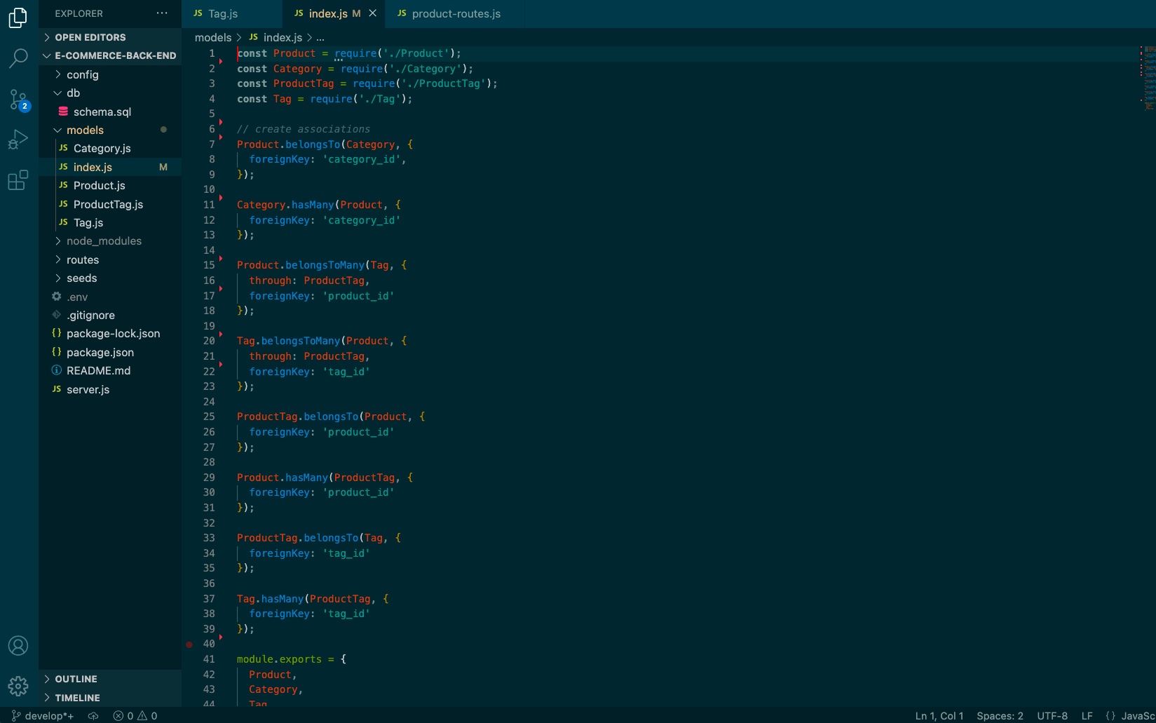 Example of associations
