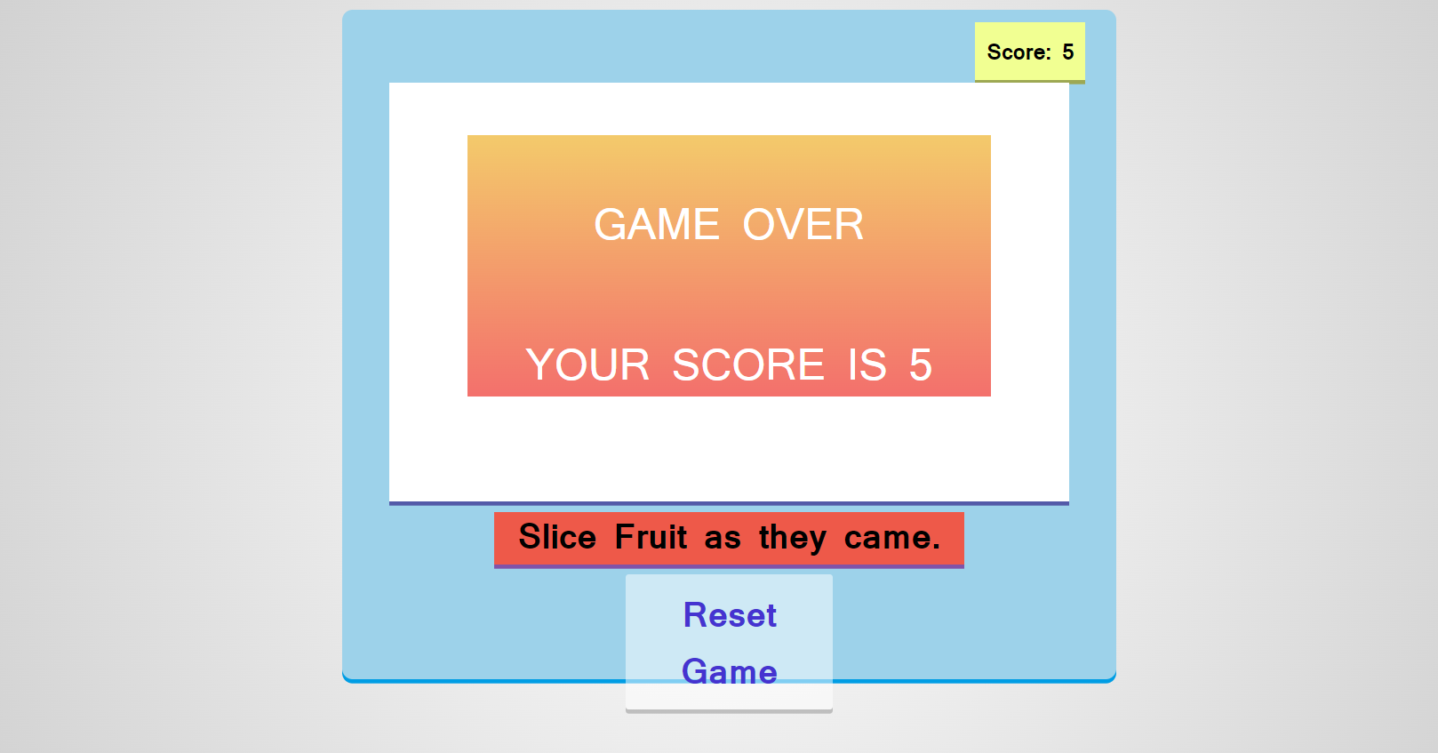 Github Akshita172 Fruit Slicing Game A Game Where You Slice Fruits