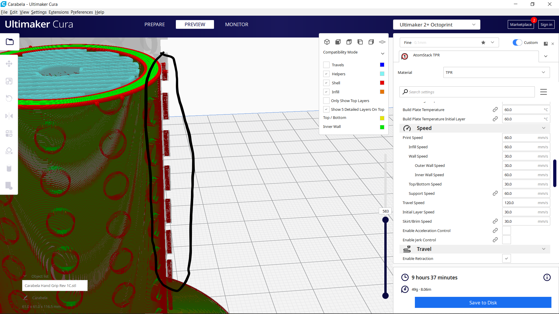 Part is missing sections after slice · Issue #10525 · Ultimaker/Cura ...