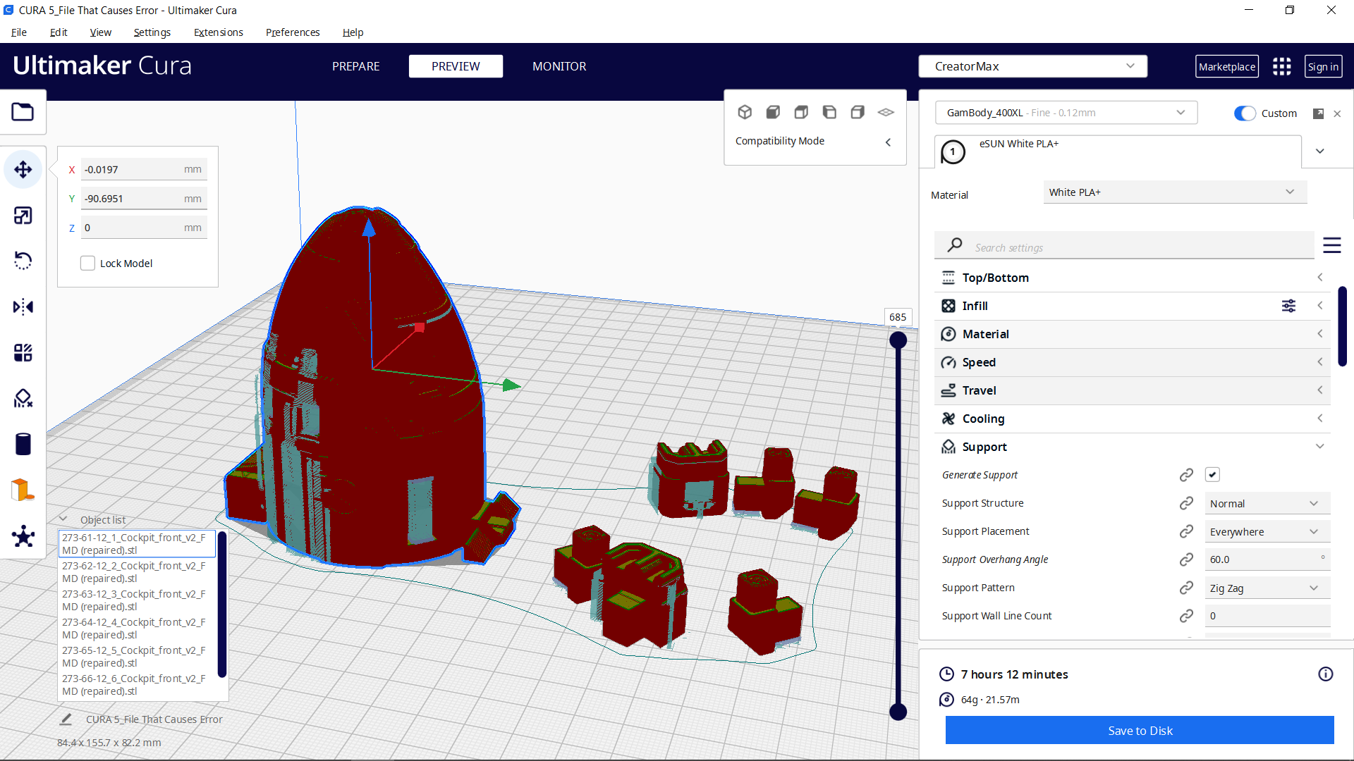 Slicing Failed Error · Issue #12591 · Ultimaker/Cura · GitHub