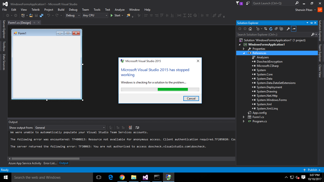 Microsoft Visual Studio 2015 Has stopped · Issue #631 · yck1509/ConfuserEx  · GitHub