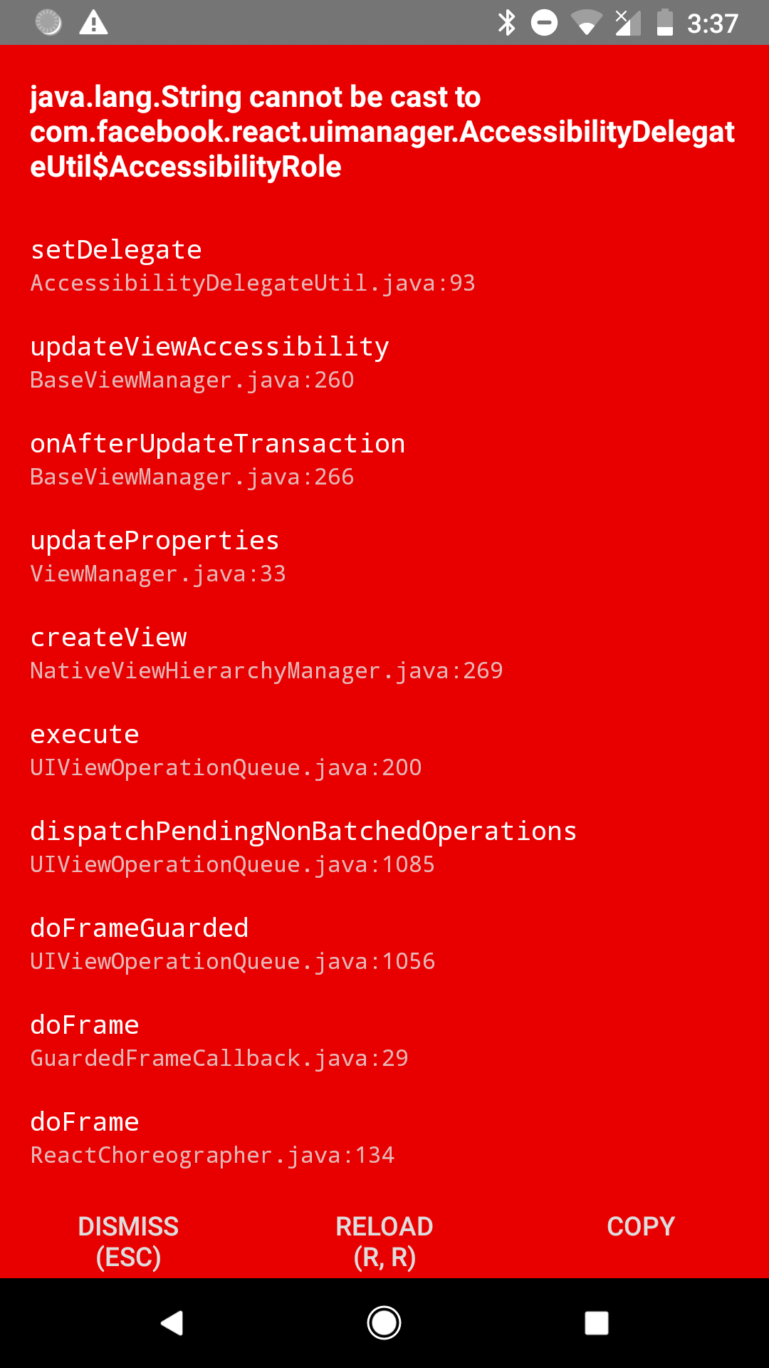 String cannot be cast to AccessibilityRole · Issue #734 · satya164 ...