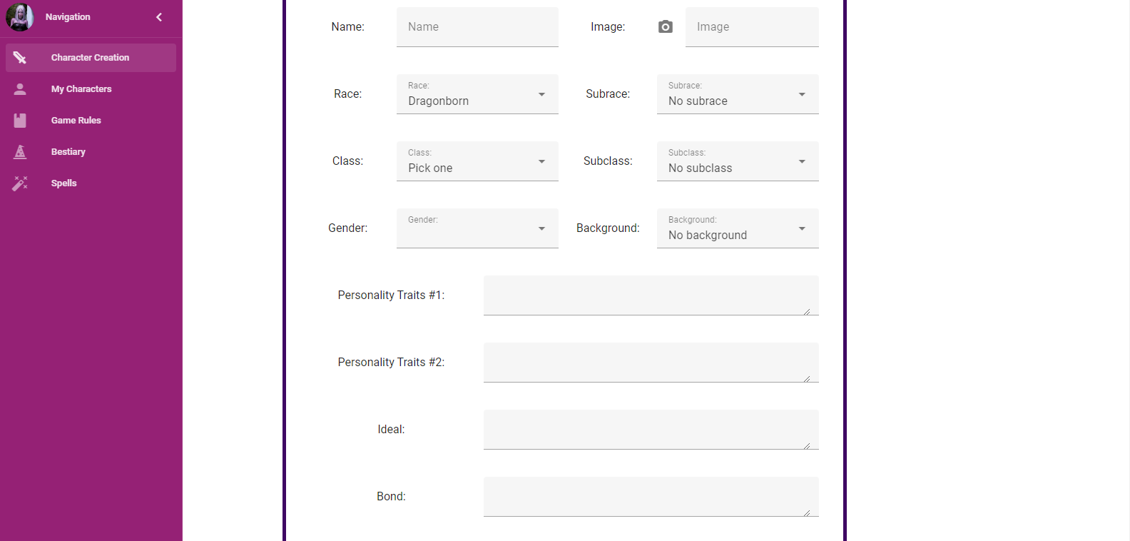 working on a d&d 5e srd database, need help. : r... GitHub - emirshn/DnD5e-Character-Creator-and-Database-Dropped ...