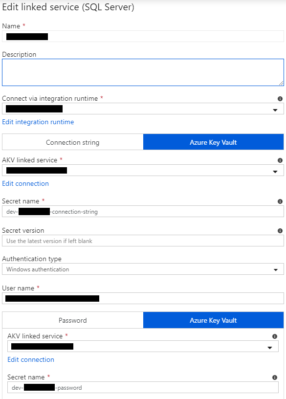 Azure Data Factory v2 Not Parameterizing Password Secret Name · Issue ...