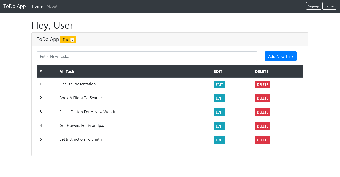 home page