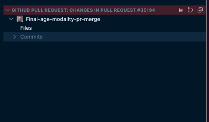 list of files in "changes in pull request" view disappear if in new ...