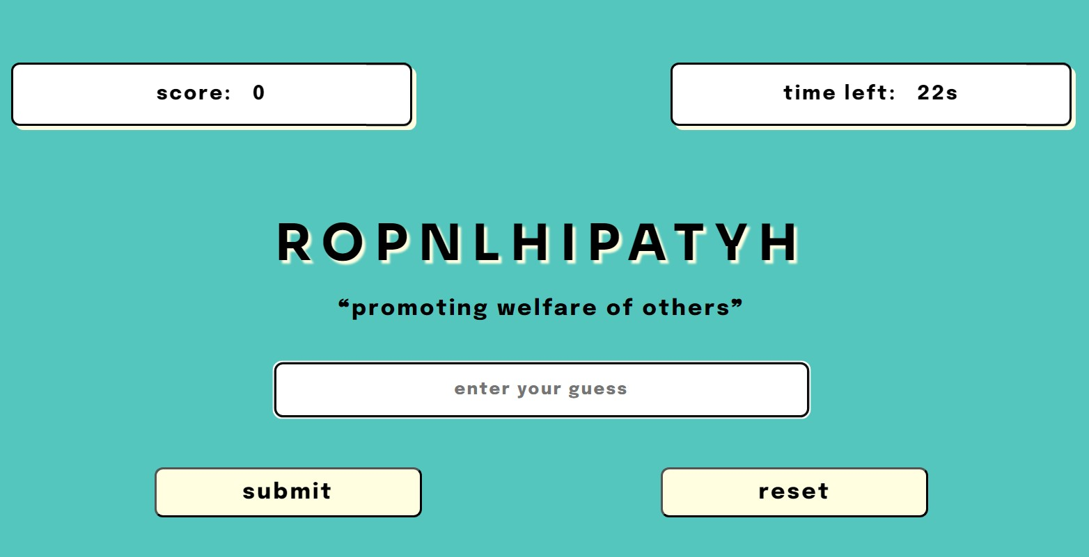 GitHub saniyavijayvargiya/wordscramblegame A word scramble game