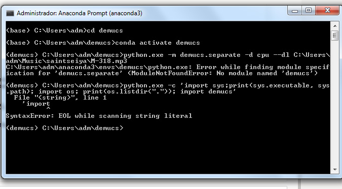 ModuleNotFoundError: No module named `demucs` · Issue #109 ...