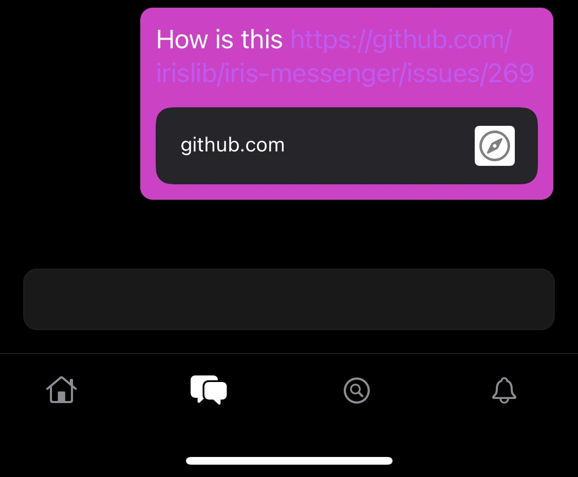 DM: URL text poor contrast in dark mode [UX] · Issue #572 · damus-io ...