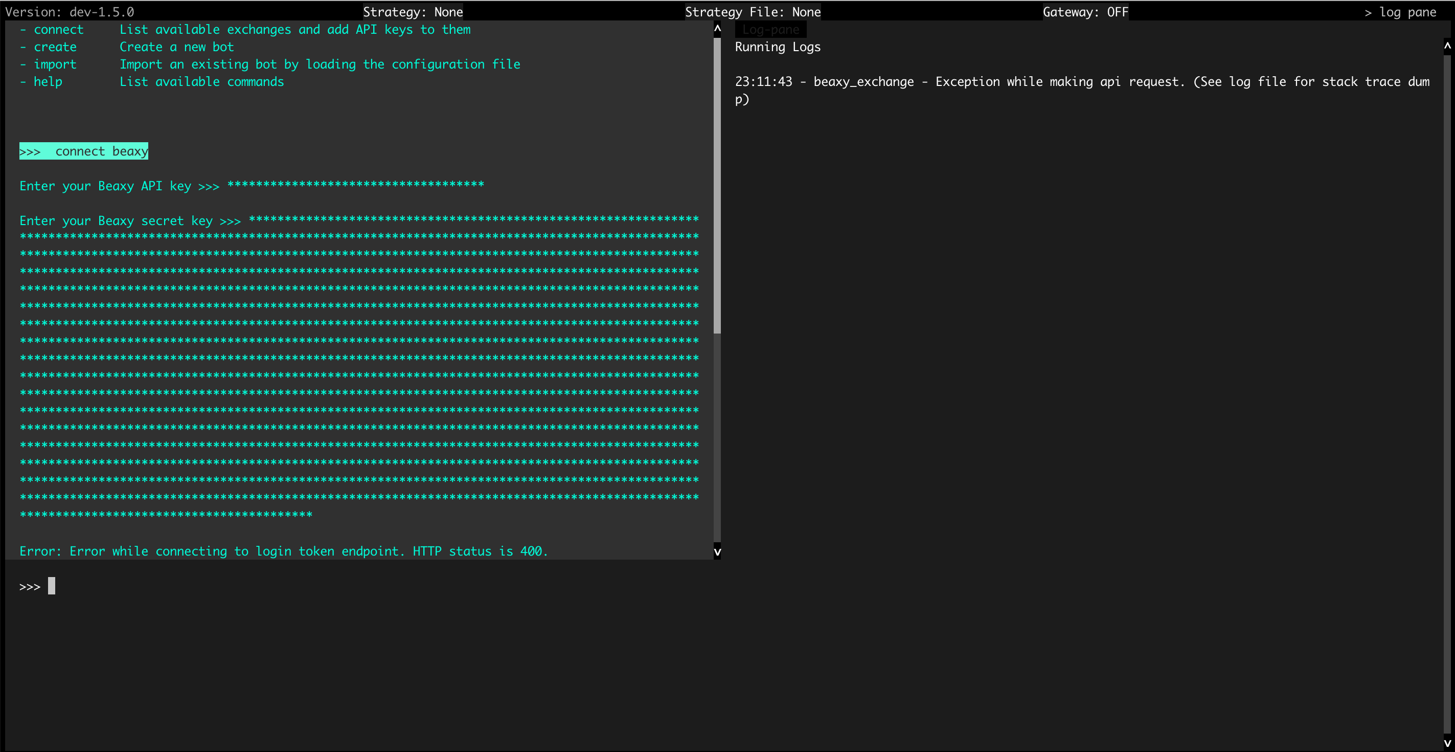 Beaxy - Error after connecting API keys · Issue #5369 · hummingbot ...