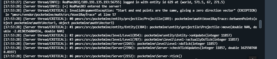Server crashed · Issue #4300 · pmmp/PocketMine-MP · GitHub