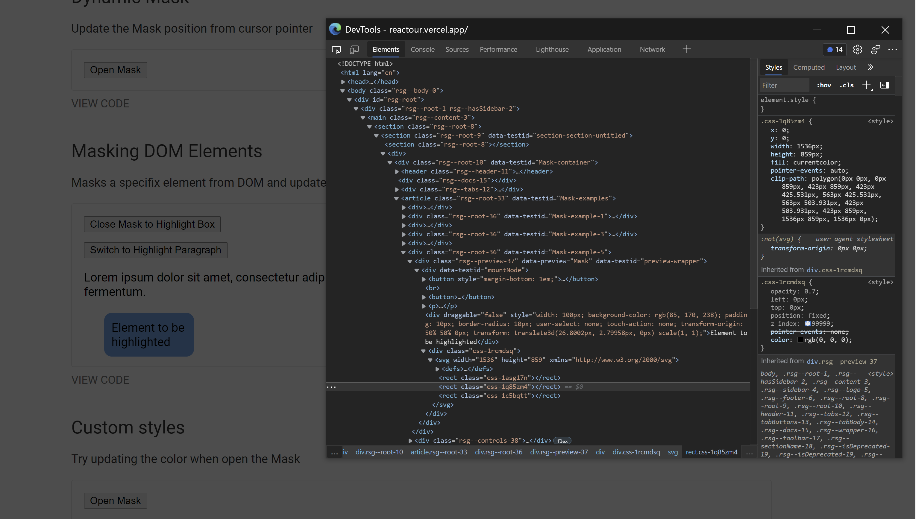 Masking DOM Elements doesn't work on Safari, Chrome · Issue #369 ...