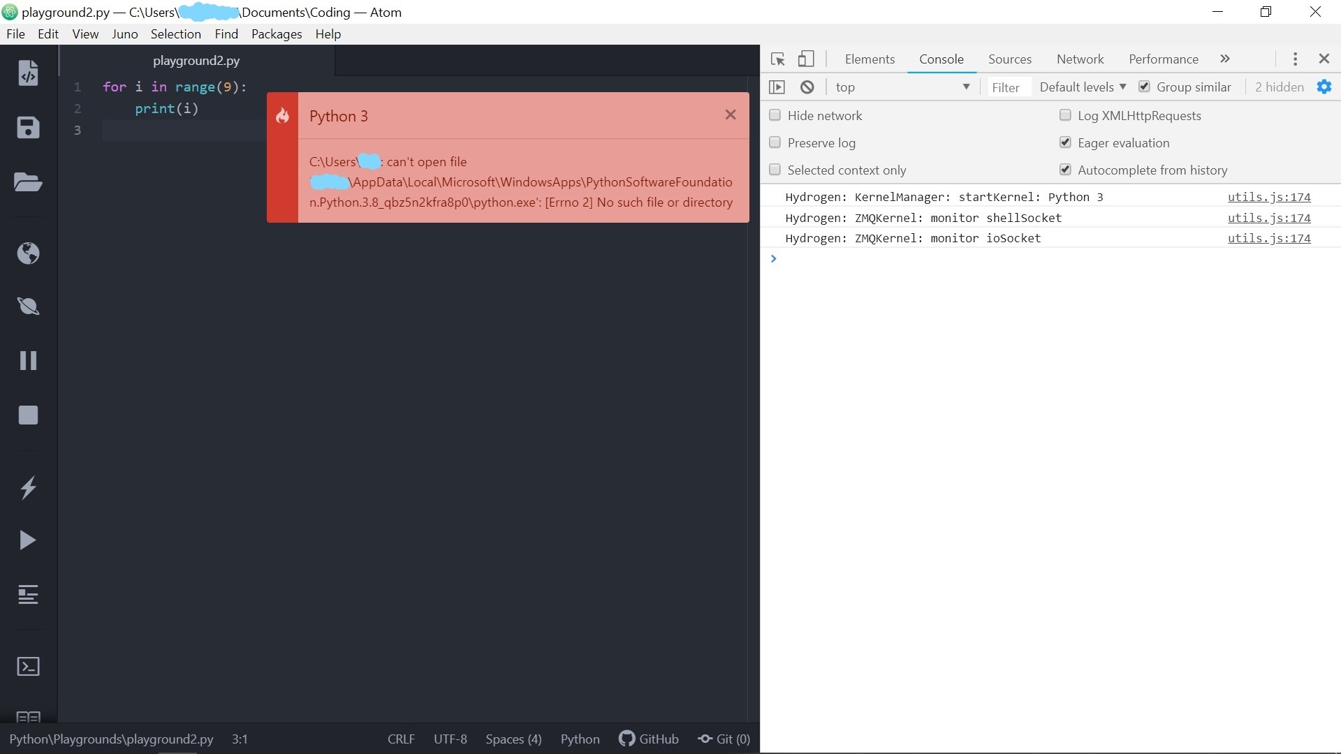 Hydrogen Package Not Executing Properly Once Installed (