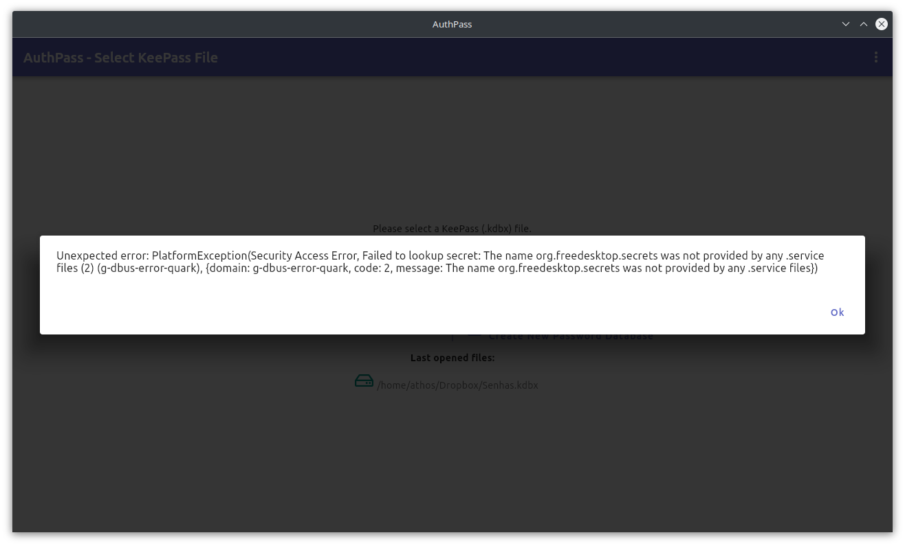 Unexpected Error: PlatformException · Issue #105 · authpass/authpass ...
