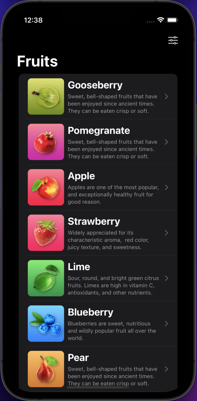 GitHub - Kosei-b/FRUITS: Swift UI Fruits description app