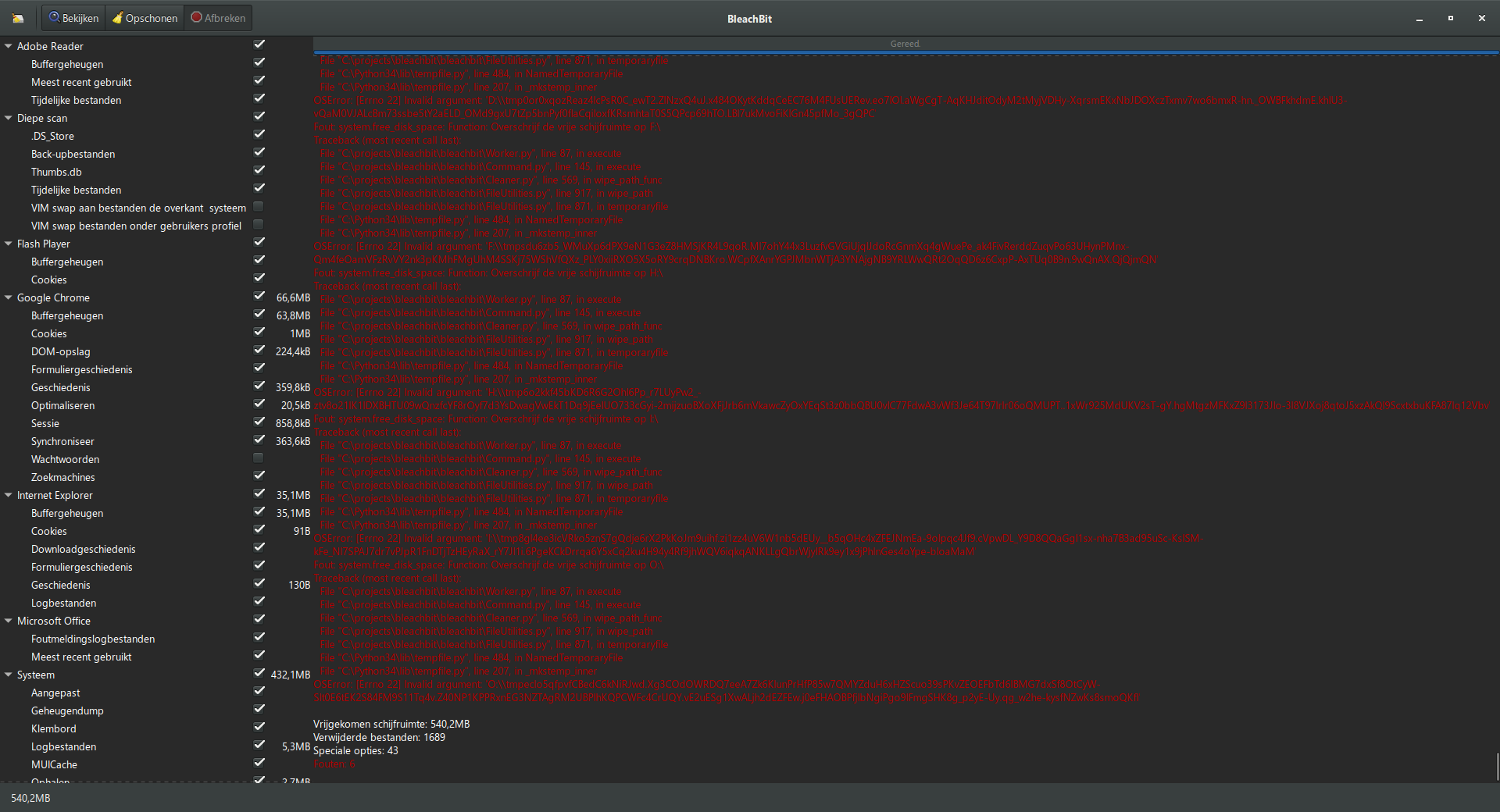 BB 4.0 Wipe Free Space not working · Issue 899 · bleachbit/bleachbit