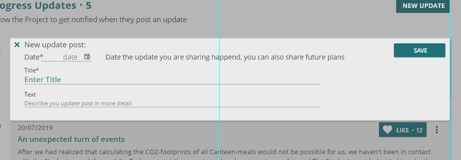 Updateprogress Cf Implementation of progress posts · Issue #500 · climateconnect ...