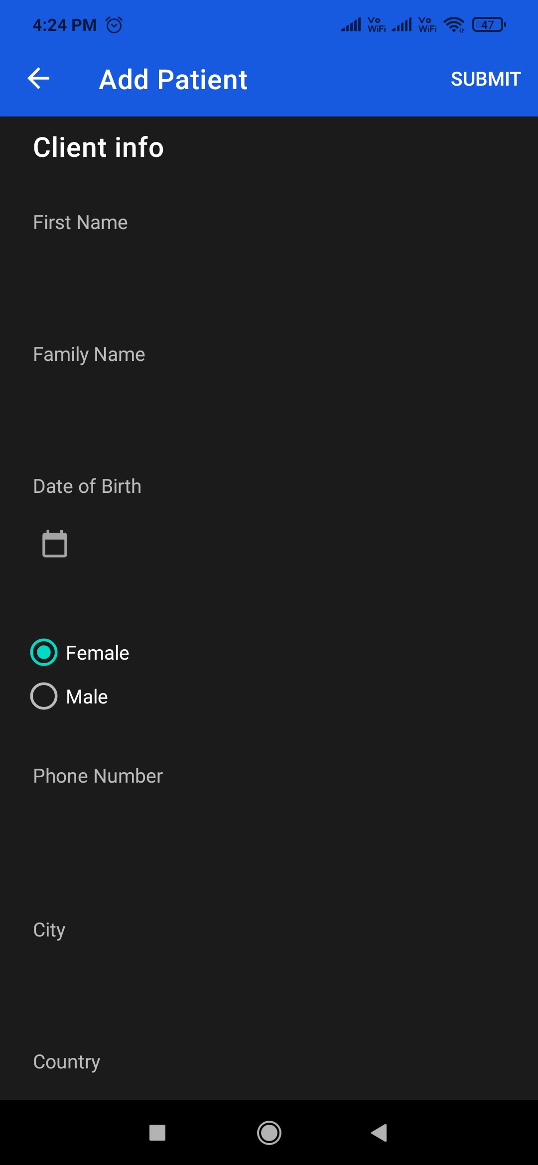 Low border visibility for outline styled edit text fields when dark ...