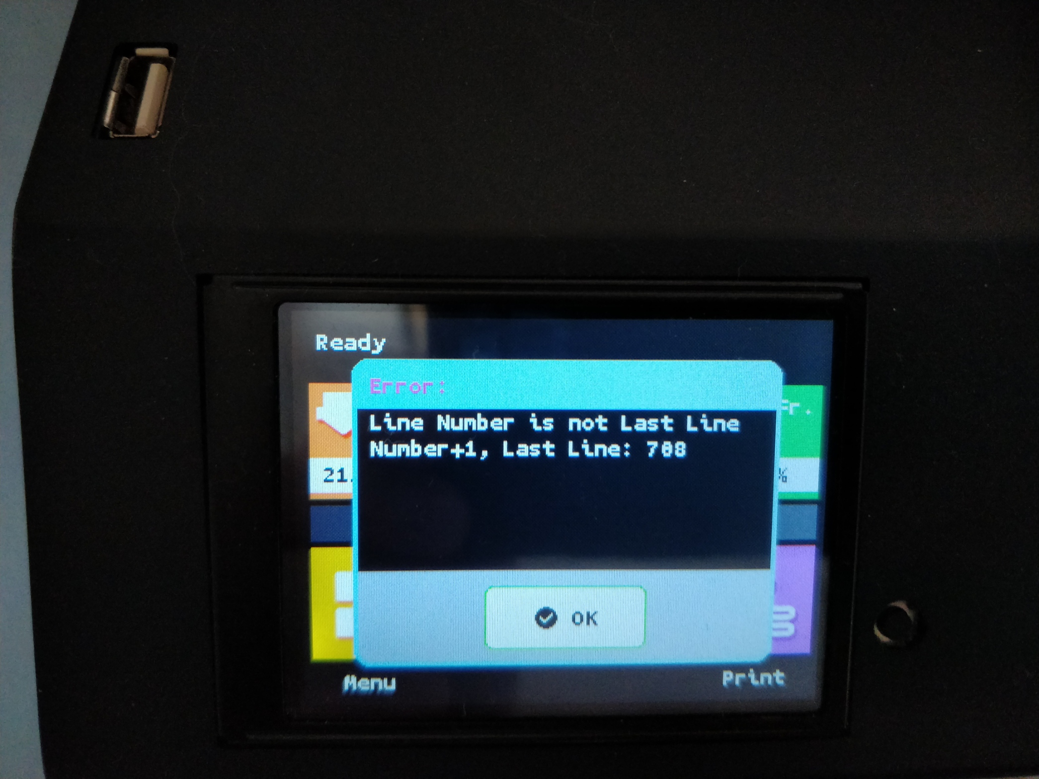 [BUG] (Errors printing from Octoprint, Pronterface on MKS TFT) · Issue