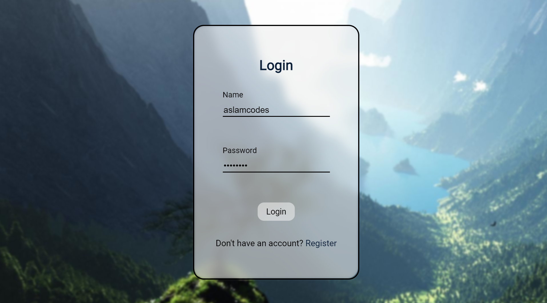 GitHub - aslamcodes/Beautiful-login-page: A beautiful login page, With ...