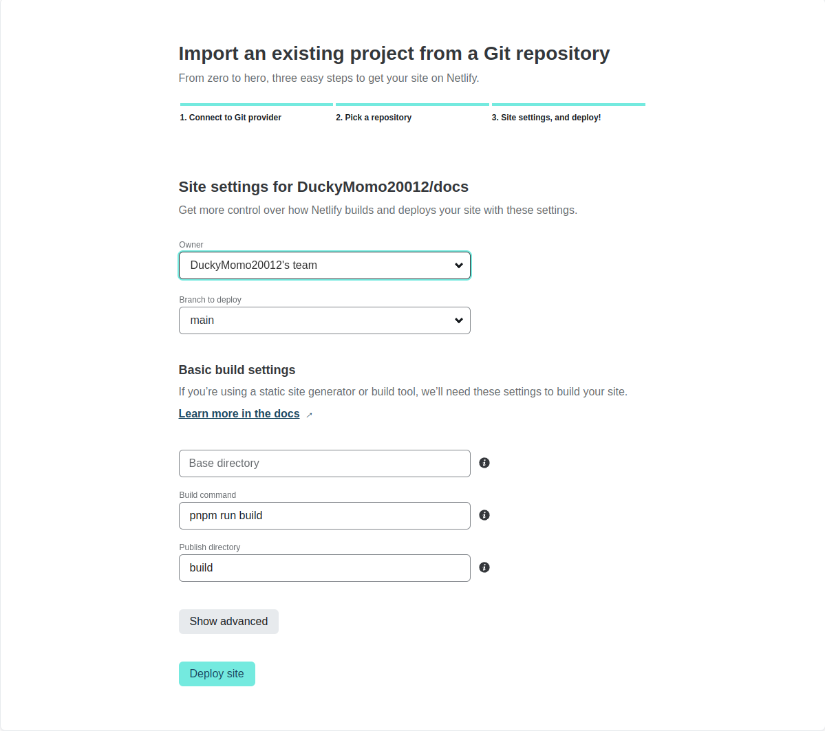 netlify-site-settings