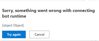 Bad error message when trying to start a bot · Issue #3228 · microsoft ...