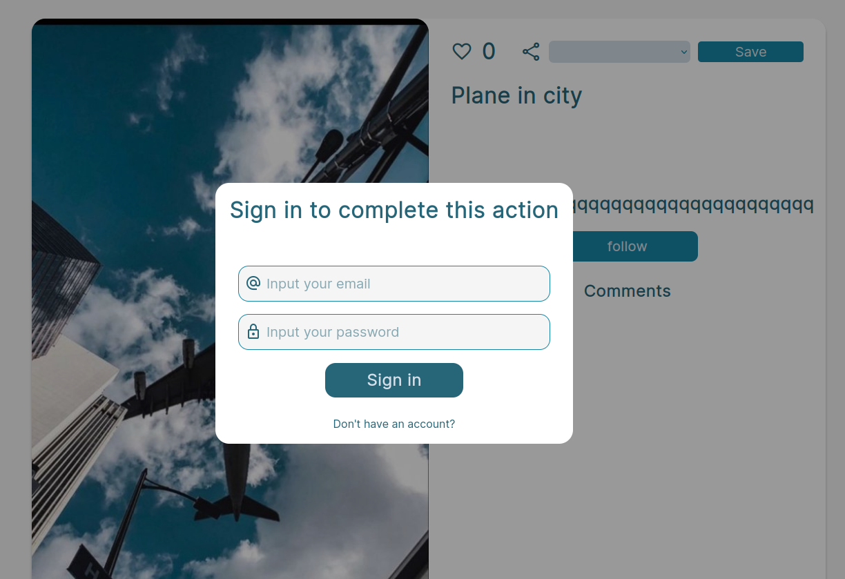 PracticalDev. Страница просмотра пина. При открытии списка доступных ...